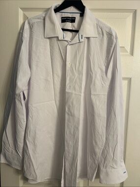 Report Collection Light White Button-Up Dress Shirt